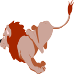 Lion Running 2 Clip Art