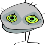 Ball Creature Sad Clip Art