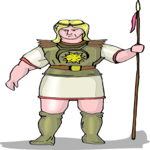 Man with Spear Clip Art