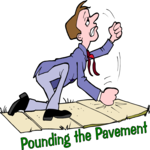 Pounding the Pavement Clip Art