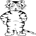 Tiger Standing 1 Clip Art