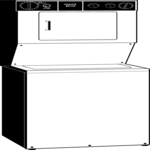 Washer & Dryer - Stacked Clip Art
