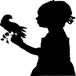 Silhouettes, Girl & Bird 2