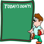 Today's Don'ts Clip Art