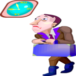 Businessman - Late Clip Art