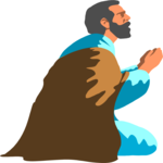 Man in Prayer Clip Art