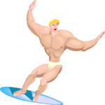 Surfer 34 Clip Art