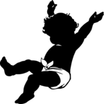 Baby - Arms in Air Clip Art