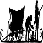 Silhouettes, Covered Wagon Clip Art