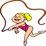 Gymnast - Rhythmic 1 Clip Art