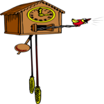 Clock - Cuckoo 4 Clip Art