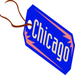 Luggage Tag - Chicago Clip Art