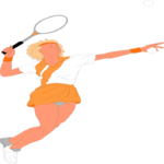 Tennis - Player 02 Clip Art