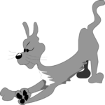 Cat Stretching 1 Clip Art