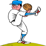 Baseball - Pitcher 08 Clip Art
