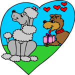 Dogs in Love 2 Clip Art