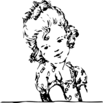 People, Girl Dressed Up 1 Clip Art