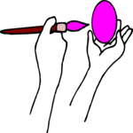 Coloring Eggs 7 Clip Art