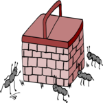 Picnic Basket & Ants Clip Art