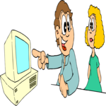 Showing Computer Clip Art