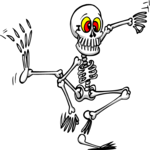 Skeleton Dancing Clip Art