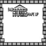 Fall Home Shape Up Frame Clip Art