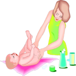 Changing Diaper 2 Clip Art