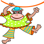 Circus - Monkey 1 Clip Art