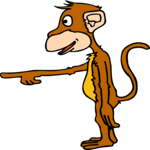 Monkey Pointing Clip Art
