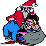 Santa - Mean Clip Art