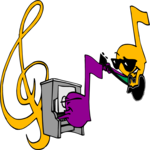 Musical Notes - Cartoon 2 Clip Art