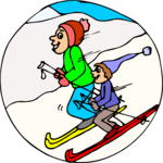 Skiers 2 Clip Art