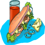 Sandwich - Submarine 14 Clip Art
