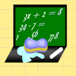 Chalkboard & Eraser 2 Clip Art