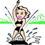 Water Skiing 13 Clip Art