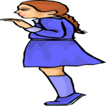 Girl Peeking Clip Art