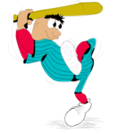 Baseball - Batter 12 Clip Art