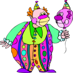 Clown with Balloon 3 Clip Art