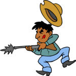 Cowboy with Rifle 2 Clip Art