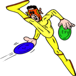 Flying Disc - Super Hero Clip Art