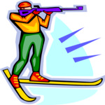 Skier - Biathlon Clip Art