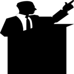 Man at Podium 3 Clip Art