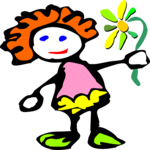 Holding Flower Clip Art