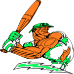 Baseball - Batter 04 Clip Art