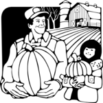 Pumpkin Farmer Clip Art