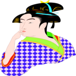 Geisha 02 Clip Art