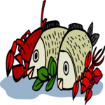 Fish & Lobster Clip Art