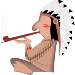 Native American & Pipe 1