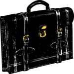 Antique Style Briefcase 1 Clip Art