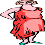 Woman in Red Dress Clip Art